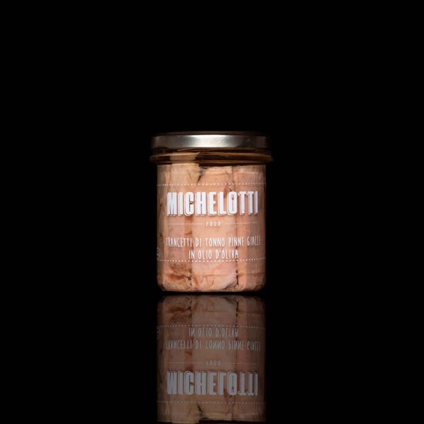 Trancetti di Tonno Pinne Gialle in Olio d’Oliva Michelotti Food peso netto 200 gr sgocciolato 140 gr