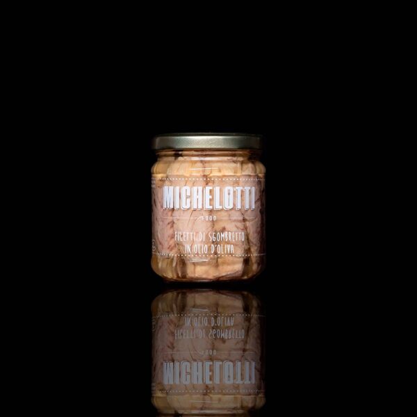 Filetti di Sgombretto in Olio d’Oliva Michelotti Food peso netto 200 gr sgocciolato 140 gr
